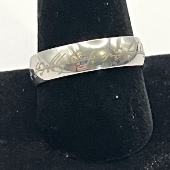 Men's Size 10 Lord of the Rings "The One Ring" Silver Toned - Picture 1 of 4